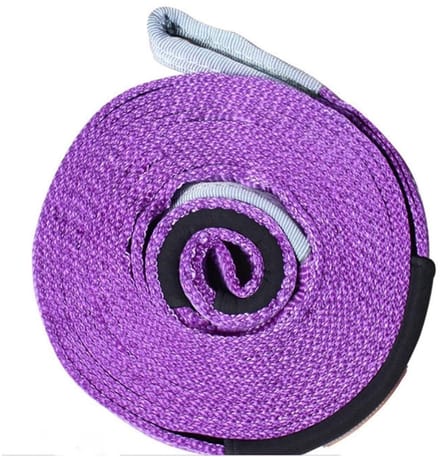 Sleepkabel - Lierkabel Tow Strap - Voertuigen Slepen - Verstevigde Dubbele Lijn - 5 Meter 5 Ton - Paars
