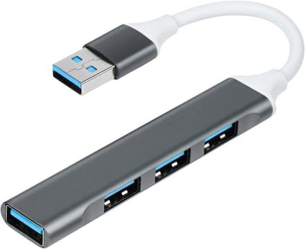 4-in-1 USB 3.0 Hub met 1 USB 3.0 en 3 USB 2.0 Poorten voor Laptop, Console, Printer en Meer Accessoires