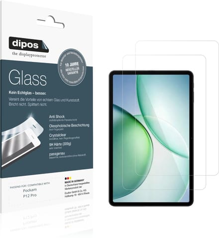 dipos – 2x Pantserfolie geschikt voor Pockam P12 Pro | 9H Screenprotector