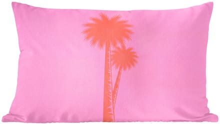 Sierkussens - Kussentjes Woonkamer - 60x40 cm - Palmbomen - Modern - Roze