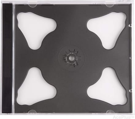 Dubbele CD Juweel Cases - Dubbel CD Hoesje - Opslag Media - Gemonteerde Scharnierlade - 104 mm Dikte - Zwart