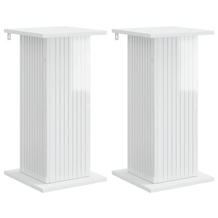 vidaXL - Plantenstand - 2 - st - Hoogglans - Wit - 30,5 - x - 30 - x - 60,5 - cm