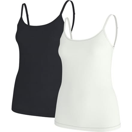 ESMARA Set van 2 dames spaghettitops (Zwart/wit, M (40/42))