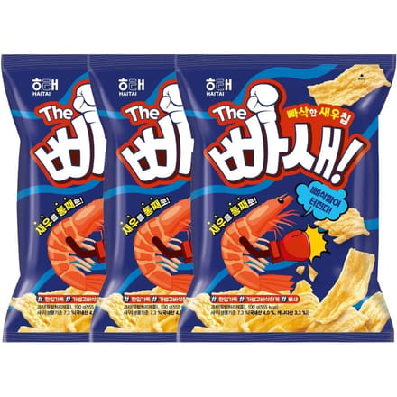 Haitai The Pasae Knapperige Garnalen Chips Lichte Knapperige Snack 100g (Pakket van 3)
