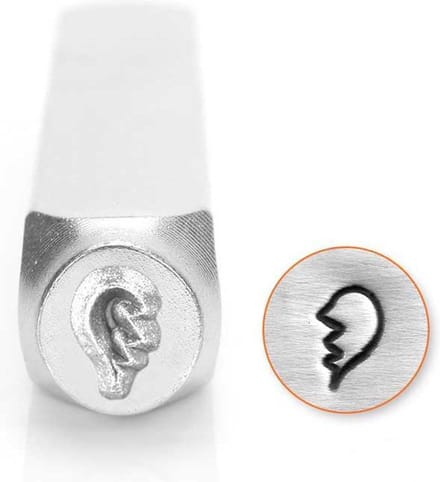 Slagstempel Gebroken hart rechts | hoogte 6mm