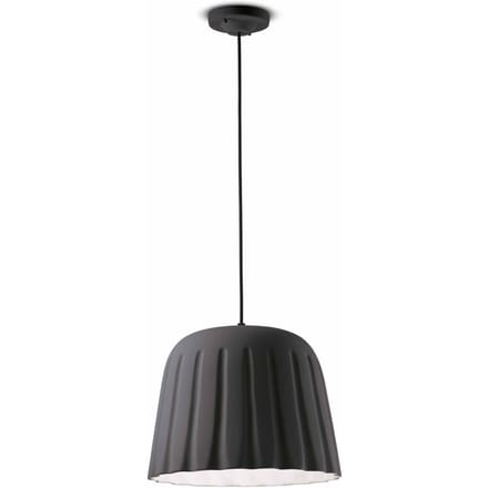 Ferroluce Hanglamp Madame Gres keramiek 30 cm antraciet