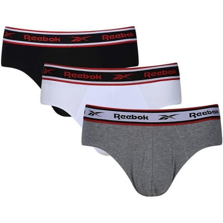 Reebok Heren Chase Slip (Pak van 3) (Zwart/Wit/Grijs Marl)