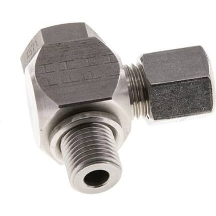 6S & G1/4'' RVS Swivel Joint Snijringkoppeling Buitendraad 400bar Draaibaar ISO 8434-1