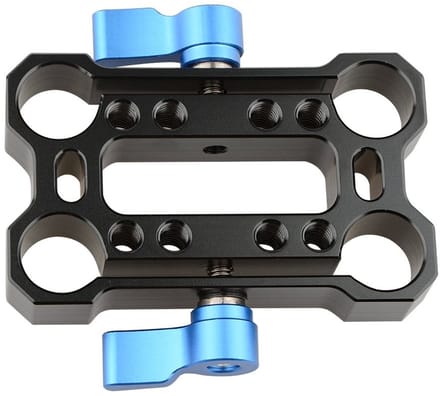 Dailygoody - 15mm Rod Clamp - Hoogte Riser Offset Railblock - Aluminium Constructie - Blauw - 15mm Poorten - Compact en ...