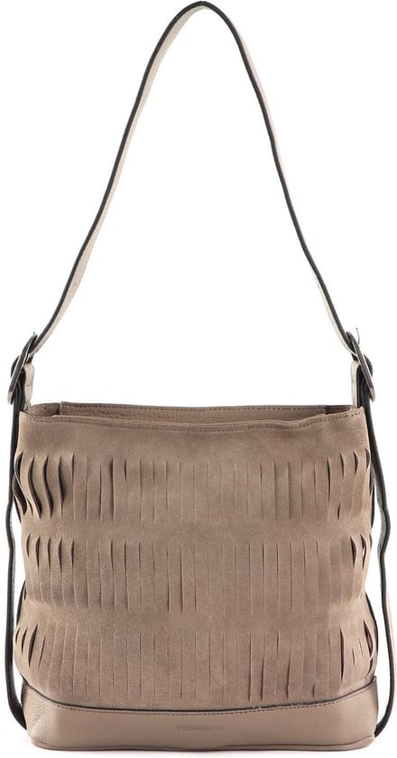 FREDsBRUDER Leren Schoudertas Rigla Crossbody Soft Taupe Lichtbruin