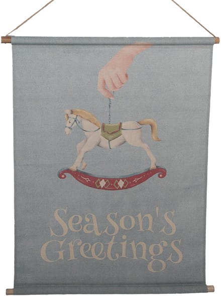Clayre & Eef Wandkleed 76x3x97 cm Blauw Textiel