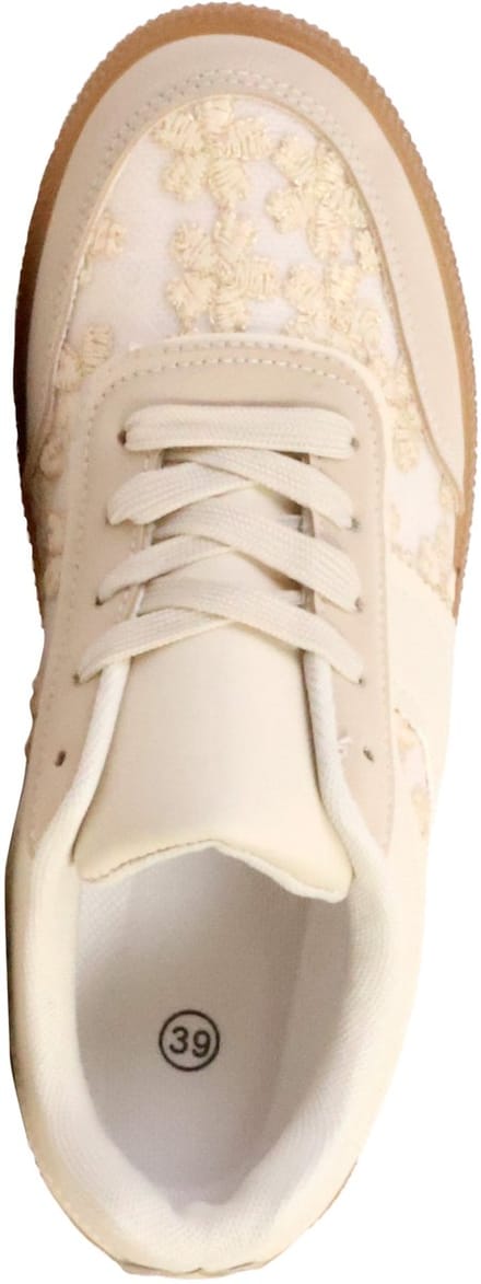 Supermodieuze lage sneakers met veters