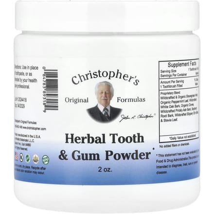 Christopher'S Original Formulas, Herbal Tooth & Gums Powder, 2 oz black