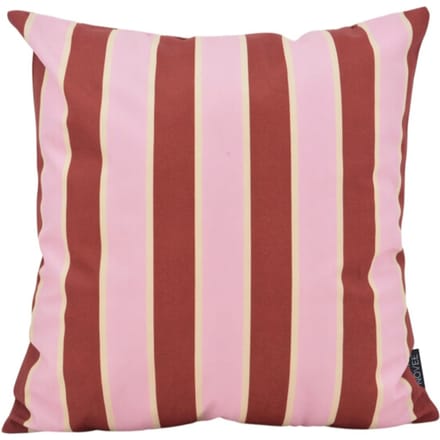 NOVÉE Sierkussen riviera stripe roze/rood | 45x45 cm | katoen/polyester