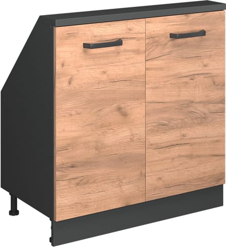 Vicco Rion Kast voor schuine wand – met 2 deuren Eik goud/antraciet