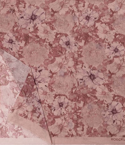 ROECKL sjaal Flower Wind Scarf Rose oud roze