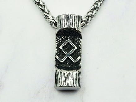 Mei's - Viking Rune Tree - ketting heren - runen - RVS zilver - 60 cm