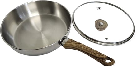 RVS hapjespan Silvara 26 cm van 18/10 edelstaal met deksel. Inhoud 3,6 liter