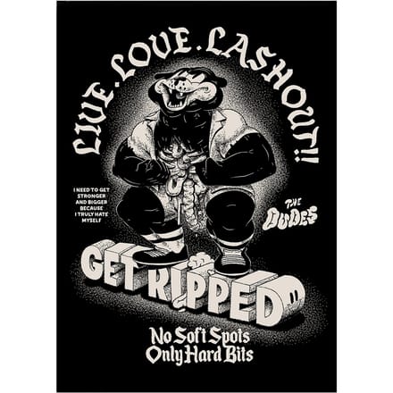 The Dudes Ripped Unlimited Afdrukken zwart