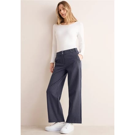 Gestreepte broek met wijde pijpen