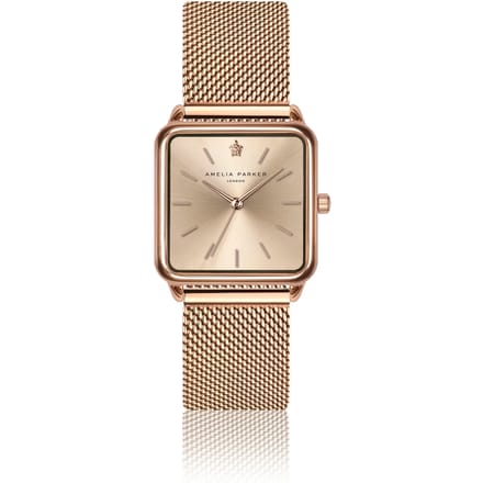 Dameshorloge Amelia Parker Gold Plaza Mesh