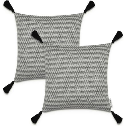 Kussensloop Chino zwart-wit  45x45 cm, 2 stuks