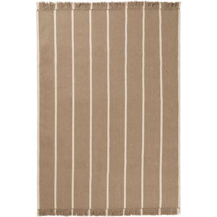 Ferm Living Calm Kelim-deken - 140x200 cm - dark sand/off-white