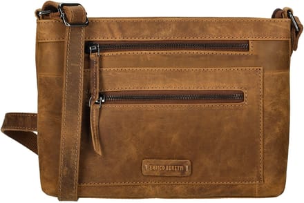 Enrico Benetti Genua Leren Crossbodytas - Camel