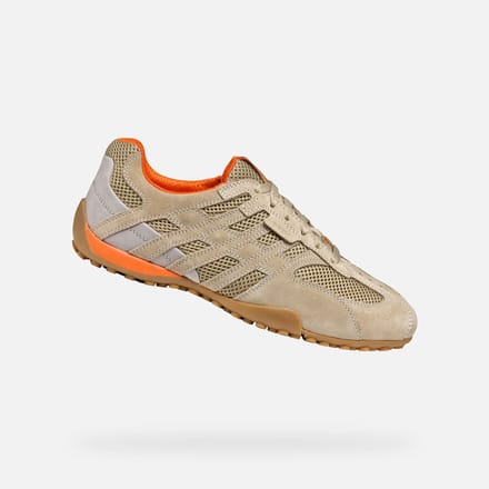 GEOX SNAKE ORIGINAL HEREN Sneakers - BEIGE - Maat 43