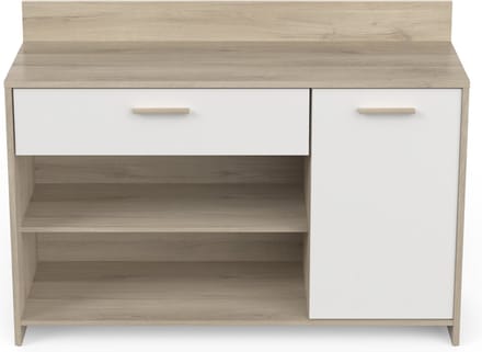 Belfurn - Microgolfkast - magnetronkast 123cm cm breed eiken/wit Aroma