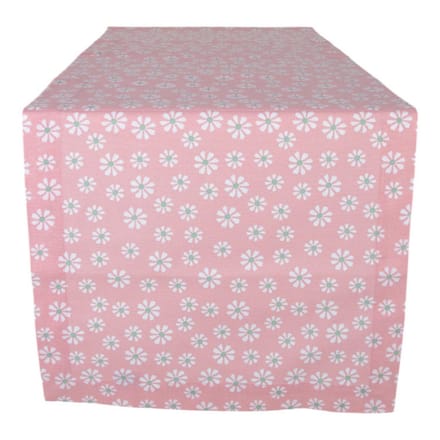 Daisy flowers tafelloper roze 50x140 cm