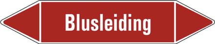 Blusleiding leidingmarkering op vel 252 x 52 mm - 3 per vel