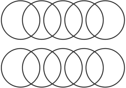 Dailygoods- O-ringen 10 Stuks - Nitrilrubber - 65 mm Buitendiameter - 61 mm Binnendiameter - 2 mm Breed - Afdichtingsset - Afdichtringen