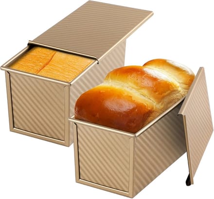 Bakvormen voor Brood, 2 Stuks, Non-Stick met Deksel, Koolstofstaal