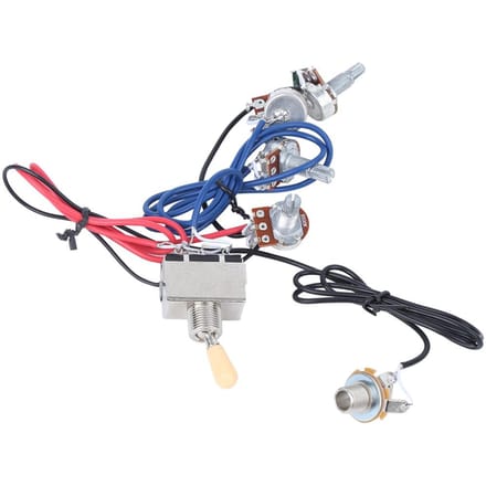 Kit de câblage pour guitare électrique, pré-câblé, interrupteur 3 voies 2V2T1J, accessoires pour câbles de guitare électrique, jaune gray