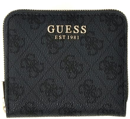 GUESS portemonnee Coleen Logo Zip Around Wallet Coal Logo donkergrijs