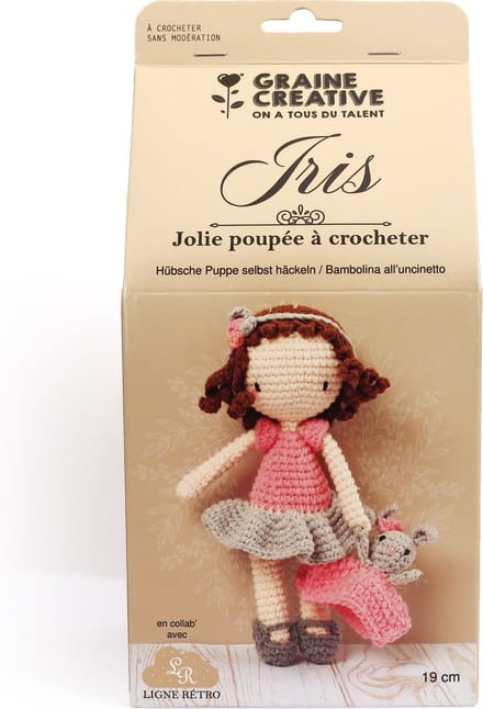 Graine Creative haakpakket pop Iris amigurumi - creatief speelgoed set.