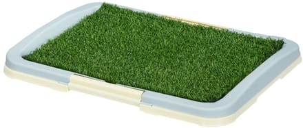 Hondentoilette - 63 x 48,5 x 6 cm - 2 Lagen + Kunstrasen - Herbruikbaar - Groen + Wit