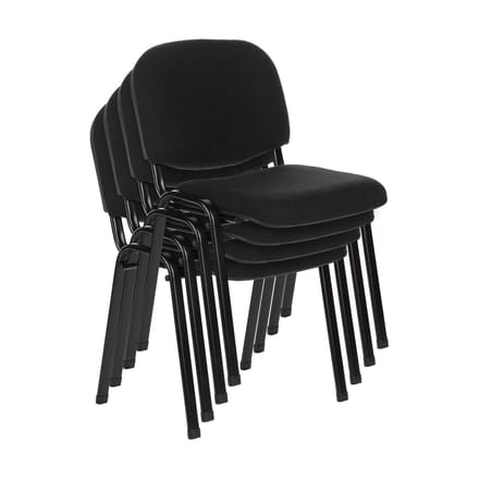 Vergaderstoel XT 600 4 Pack zwart / zwart hjh OFFICE