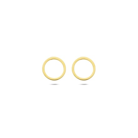 Marie Celeste oorknoppen rondje 8 mm - 8 mm - Goud