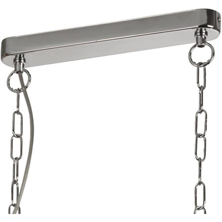 Searchlight Piramide hanglamp, chroom, glas, 3-lamps, 95 cm, E27