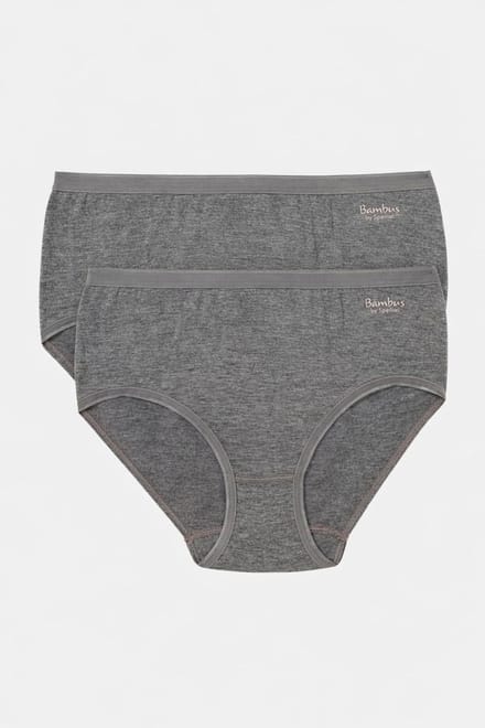 Speidel Bamboe Bamboo Bambus Swenja Dames Midislip 2 Pack - Grijs