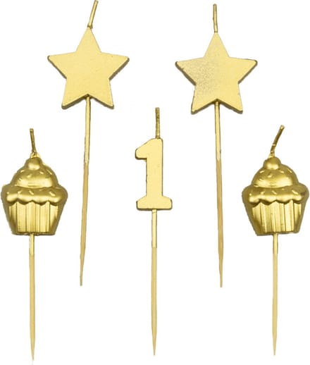 Party cake candles - 1 year
