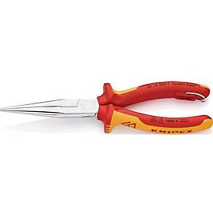 Plat-rondtang L. 200 mm, VDE-gecertificeerd, met oog, meerdelige huls, KNIPEX