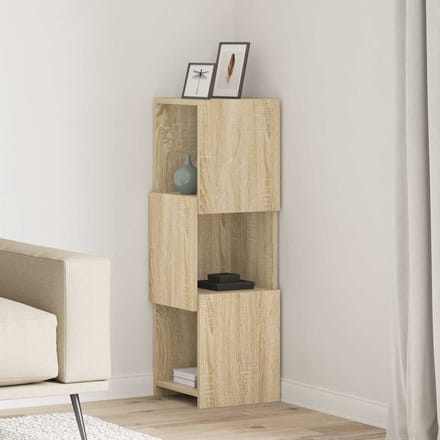 vidaXL - Hoekkast - 30,5x30x95cm - Bewerkt - hout - Sonoma - Eik