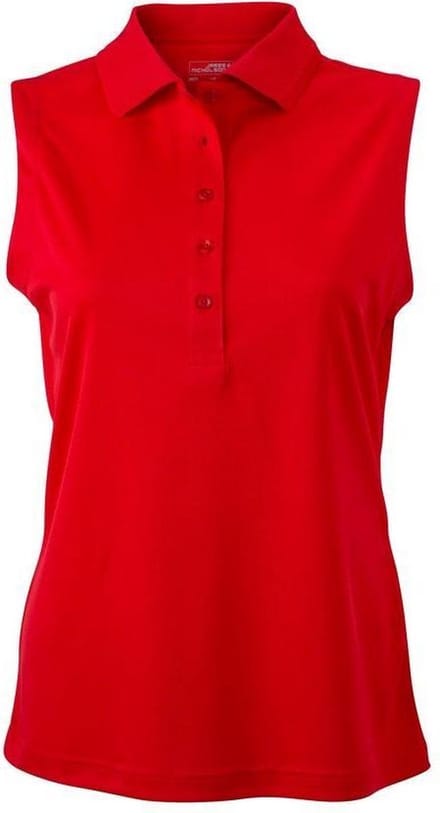 James and Nicholson Vrouwen/dames Actieve Mouwloze Polo (Rood)
