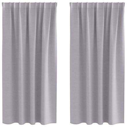 vidaXL - Blackout - Gordijnen - met - Ringen - 2 - st - Metaalgrijs - 175 - x - 140 - cm
