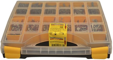 Rotadrill - Assortimentkoffer XL - Torx met pluggen Platkop - Voldraad - Verzinkt (12)