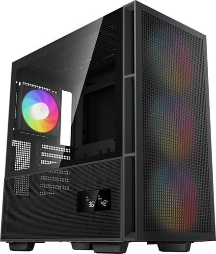 PC-behuizing - DEEPCOOL - CH560 Digital (zwart) - Medium toren - ATX-formaat - 3x140 mm A-RGB + 1x120 mm A-RGB