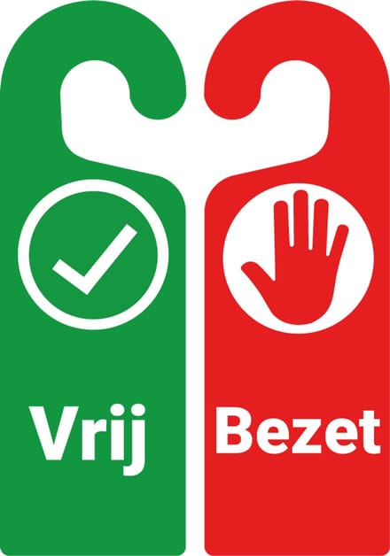 Vrij bezet deurhanger, kunststof, 300 x 100 mm